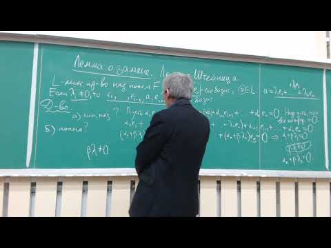 Видео: Лекция по алгебре и геометрии №12. Лемма Штейница. Размерность пространства. Минор. Ранг матрицы.