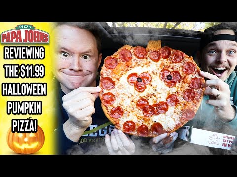 Видео: Обзор тыквенной пиццы на Хэллоуин за 11,99 долларов от Papa John's! | Пицца «Шесть» с сыром