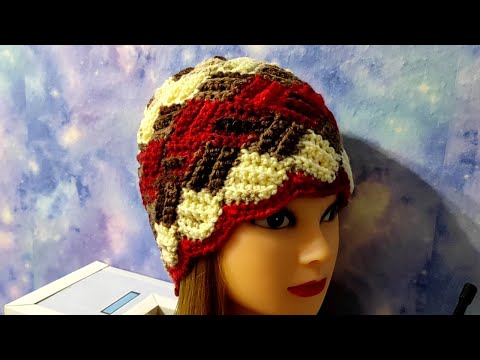 Видео: ШАПКА В ТЕХНИКЕ ЭНТЕРЛАК КРЮЧКОМ. Энтерлак для начинающих.