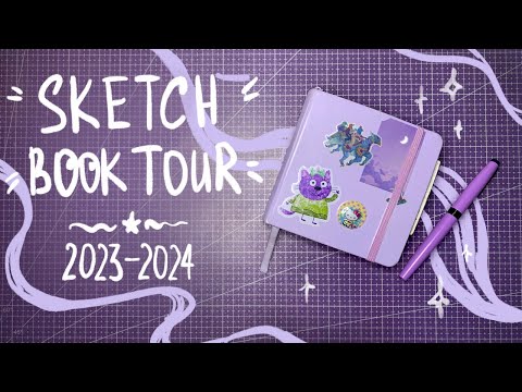 Видео: SKETCHBOOK TOUR 2023-2024 | Листалка и обзор фиолетового скетчбука от sketchmarker