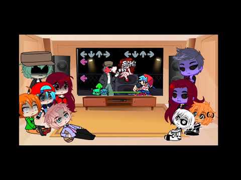 Видео: Реакция FNF на Garcello. Gacha Club.