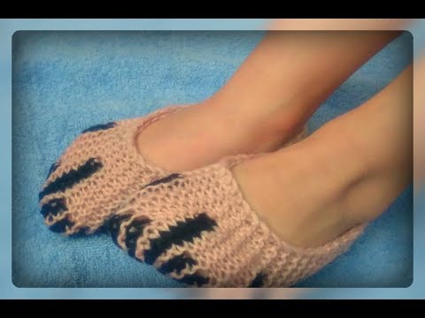 Видео: Детские следки на двух спицах