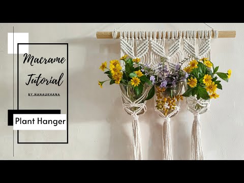 Видео: Легкая вешалка для растений из макраме ||  Учебное пособие по подвешиванию горшка для макраме