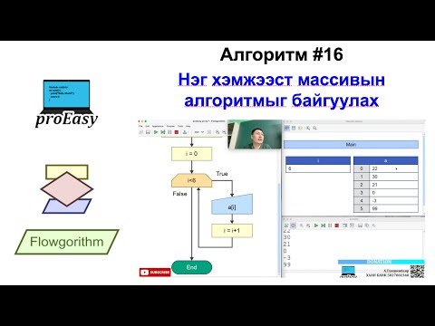 Видео: Алгоритм #16 Нэг хэмжээст массивын алгоритмыг байгуулах