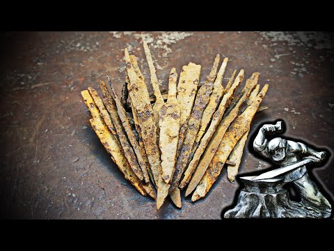 Видео: Дамасская сталь из 1000-летних клинков.