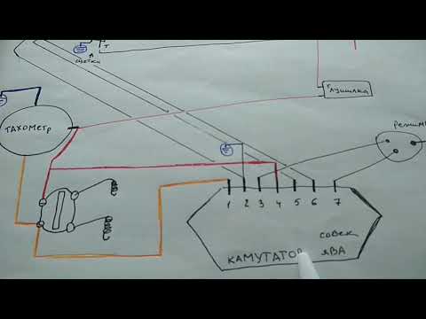 Видео: ява в спорт схема проводки Ява с жигулевской требухой