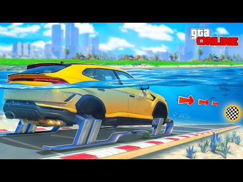 Видео: КАК ДАЛЕКО ЛАМБА УРУС НА ЛЫЖАХ СМОЖЕТ ПРОЕХАТЬ ПОД ВОДОЙ ДО ФИНИША? ЭКСПЕРИМЕНТЫ ГТА 5