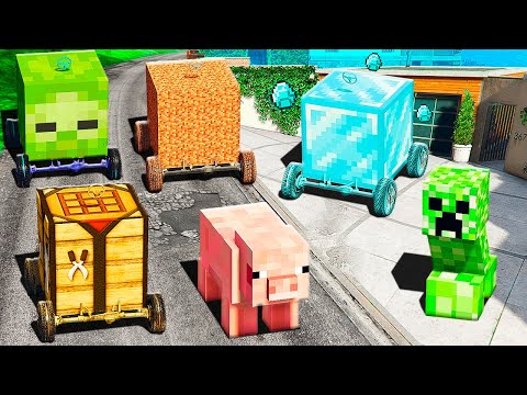 Видео: УГНАЛ ВСЕ СЕКРЕТНЫЕ ТАЧКИ ИЗ МАЙНКРАФТА В ГТА 5!