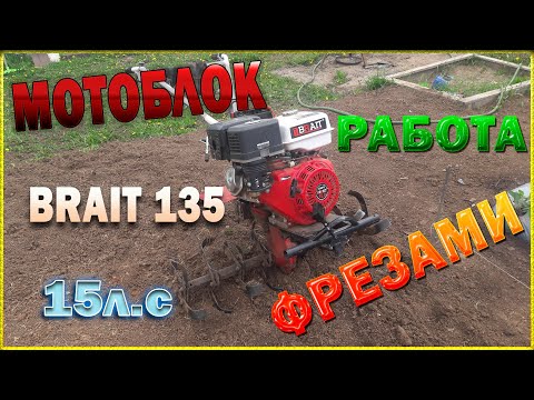 Видео: МОТОБЛОК БРАЙТ-135 фрезеровка почвы, под клубнику.