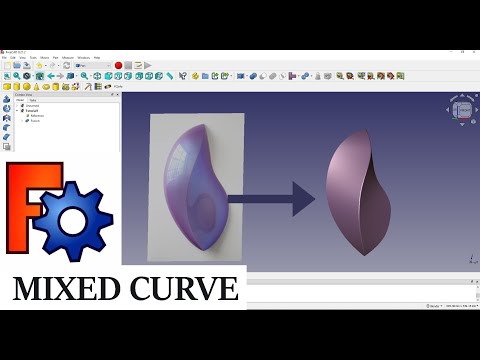Видео: Создайте скульптуру, используя смешанную кривую в Curve WB. Freecad 0.21.2.