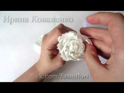 Видео: Зефирная роза из фоамирана