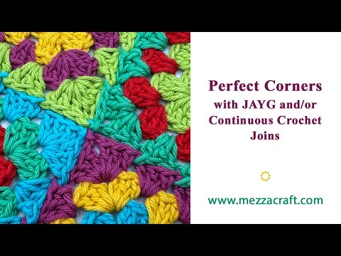 Видео: Как сделать идеальные углы с помощью JAYG и/или непрерывного вязания крючком