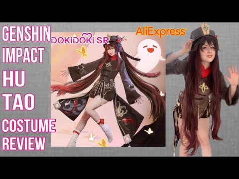 Видео: ОБЗОР НА КОСТЮМ ХУ ТАО ИЗ ГЕНШИНА С АЛИКА! Костюм от DokiDoki Genshin Impact