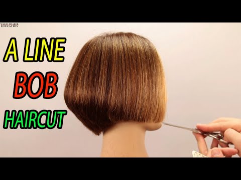 Видео: Как подстричь стрижку боб-трапеция для девочек, пошаговое руководство, короткие прически боб 2022