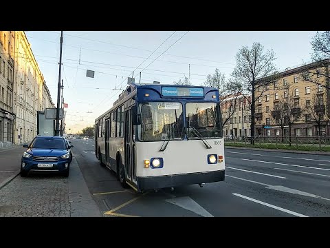 Видео: Троллейбус, маршрут №24 МТрЗ-6223 б.1865 (24.05.2022) Санкт-Петербург