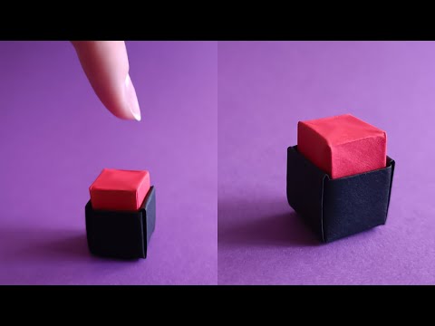 Видео: Мини кнопка оригами 🔴 Антистресс игрушка из бумаги без клея • Origami Antistress Button Fidget Toy