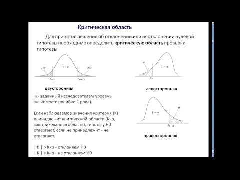 Видео: 13.50 Статистические гипотезы и их  проверка