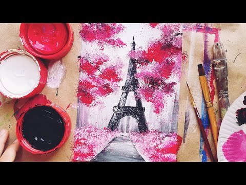 Видео: ВЕСНА В ПАРИЖЕ| Три цвета|Рисуем просто!