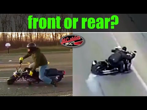 Видео: Передний или задний тормоз — какой из них поможет избежать столкновения?