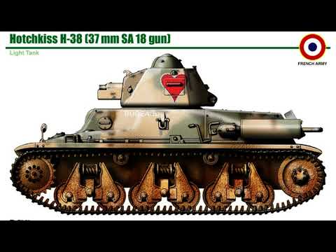 Видео: Французские танки Hotchkiss H35, H38, H39