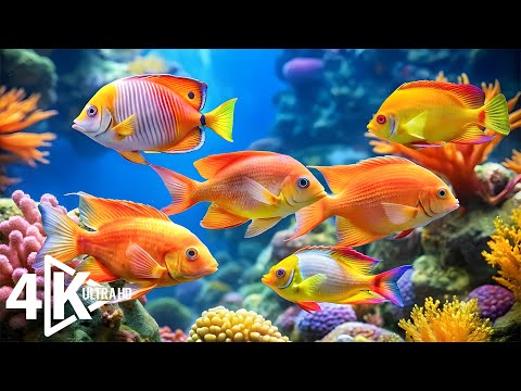 Видео: Спокойное путешествие в аквариуме 4K – Потрясающие коралловые рифы и морская жизнь – Спокойствие