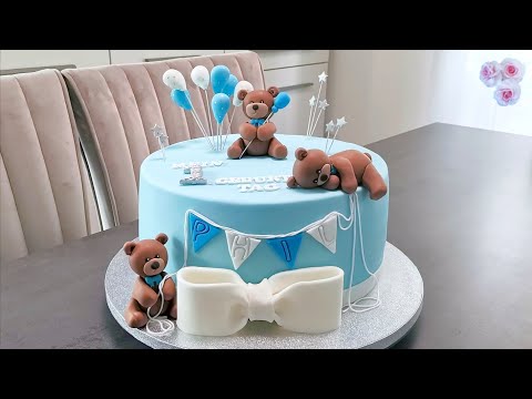 Видео: [SUB] Teddybär aus Fondant für Geburtstagstorte Teil 1 / Мишка из мастики часть 1 #35
