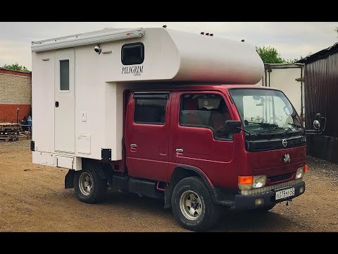 Видео: Жилой модуль Piligrim Camper 400P для японского грузовичка.