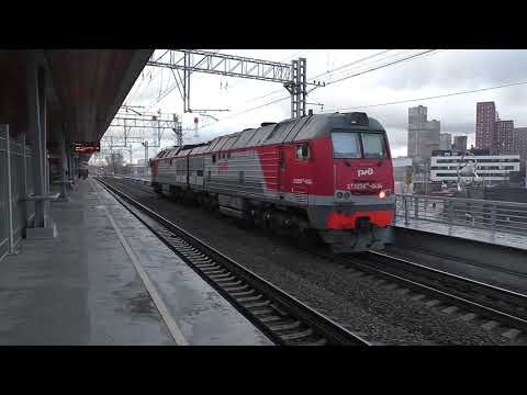 Видео: Тепловоз 2ТЭ25Км-0434 (ТЧЭ-46) следует резервом.