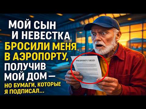 Видео: Мой сын и невестка бросили меня в аэропорту, получив мой дом — но бумаги, которые я подписал…