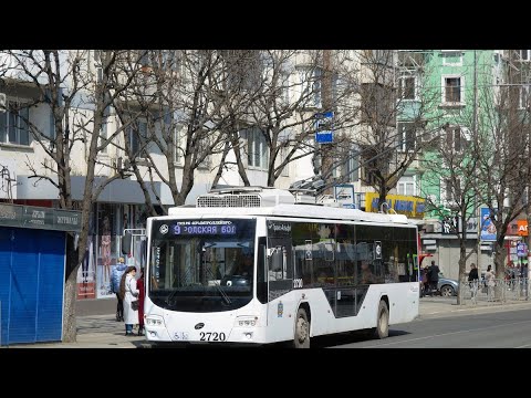 Видео: Троллейбус ВМЗ-5298.01 «Авангард» с УАХ 2019 г.в., маршрут 9 (ТЦ Меганом-Главпочтамт) (154)