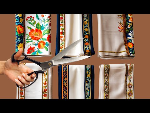 Видео: 6 Впечатляющих Нарядов, Которые Можно Сшить Из Ткани С Бордюром