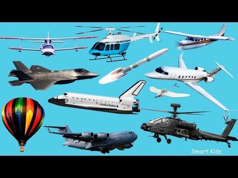 Видео: Транспорт для детей часть 10 | Воздушный транспорт Самолеты и Вертолеты