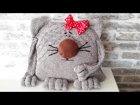 Видео: ИЗ СТАРОГО СВИТЕРА \ ПОДУШКА...FROM OLD SWEETER \ PILLOW ...