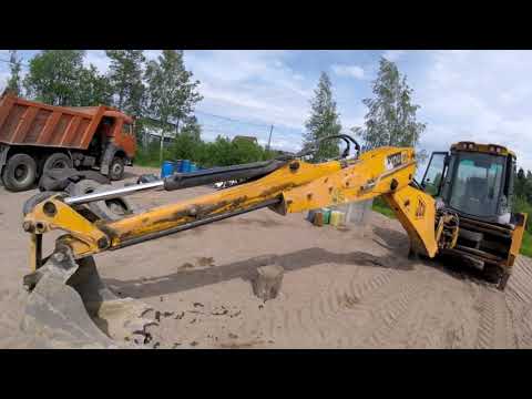 Видео: JCB 3 CX замена направляющих  на телескопической стреле