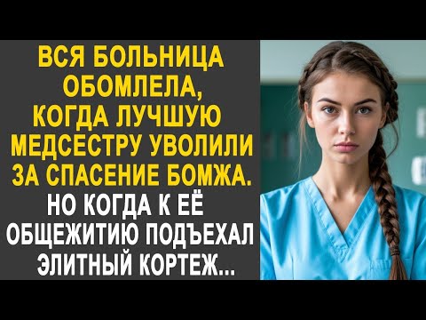 Видео: Вся больница обомлела, когда медсестру уволили за помощь бродяге. Но когда к ней приехал кортеж...