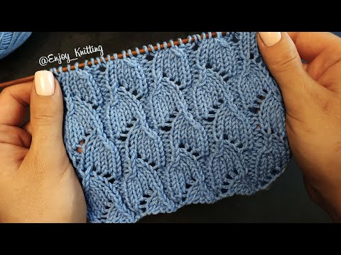 Видео: КРАСИВЫЙ Ажурный Узор Спицами | How to knit openwork stitch pattern