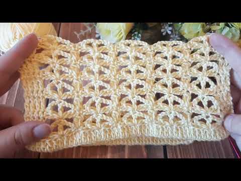 Видео: 💫ВСЕГО 2 ряда для вязания лёгкого, ажурного узора КРЮЧКОМ.💞 (N 200)