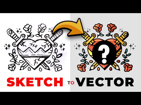 Видео: Учебное пособие по Adobe Illustrator: создание векторного логотипа из Sketch