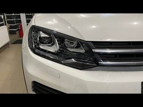 Видео: Volkswagen Touareg NF - ремонт фар, замена линз на диодные Expression Drive
