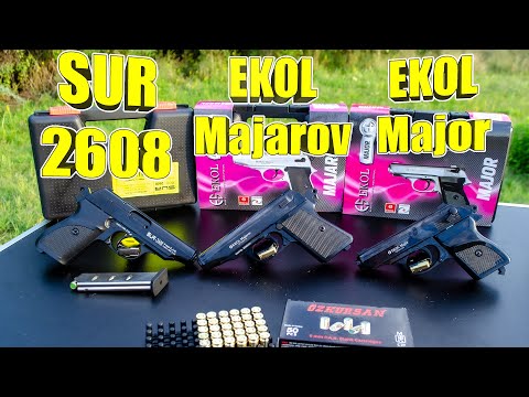 Видео: Sur 2608 vs. Ekol Majarov & Major | Сравнение стартовых пистолетов