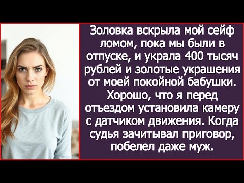Видео: Золовка вскрыла мой сейф ломом, хорошо, что я перед отъездом установила камеру с датчиком движения.