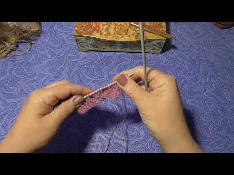 Видео: МК Палантина с Итальянской бобинной полушерсти 750 м в 100 гр. ажурным узором.