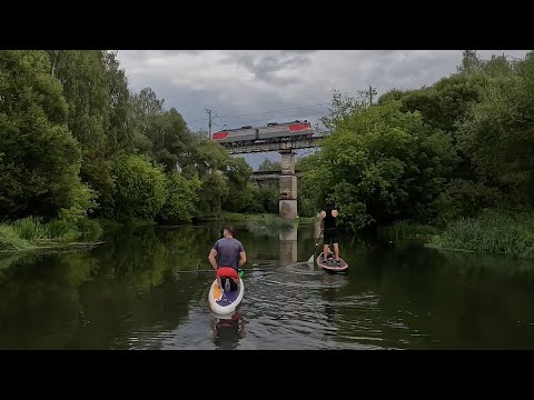 Видео: Сплав по реке Истра. Ливень, солнце, утки.