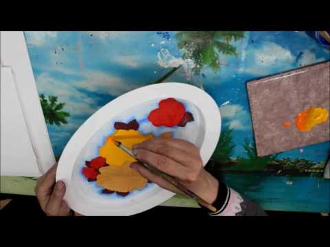 Видео: Роспись подноса "под жостово". Зинаида Голубева. (Запись в студии)