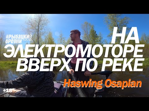 Видео: Электромотор для лодки. Идем на электромоторе Haswing вверх по реке !