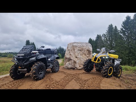 Видео: Лайтовая покатушка на квадроциклах, cfmoto cforce 800, brp renegade 1000.