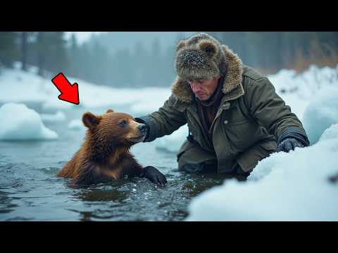 Видео: Охотник спас раненого медведя в ледяной реке! А через год, попав в беду- был в шоке, встретив его...