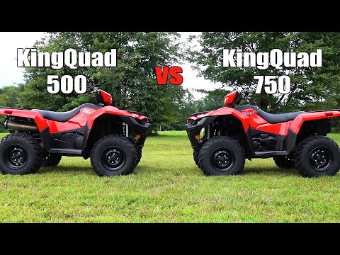 Видео: Suzuki KingQuad 750 против 500: перестрелка
