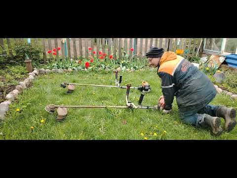 Видео: Запуск STIHL FS 130  и Holzfforma FF250  посли зимы. кто удивит оригинал или копия?