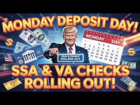 Видео: Оповещение о пополнении счета в понедельник — крупные выплаты SSA и VA наконец-то начнутся на это...